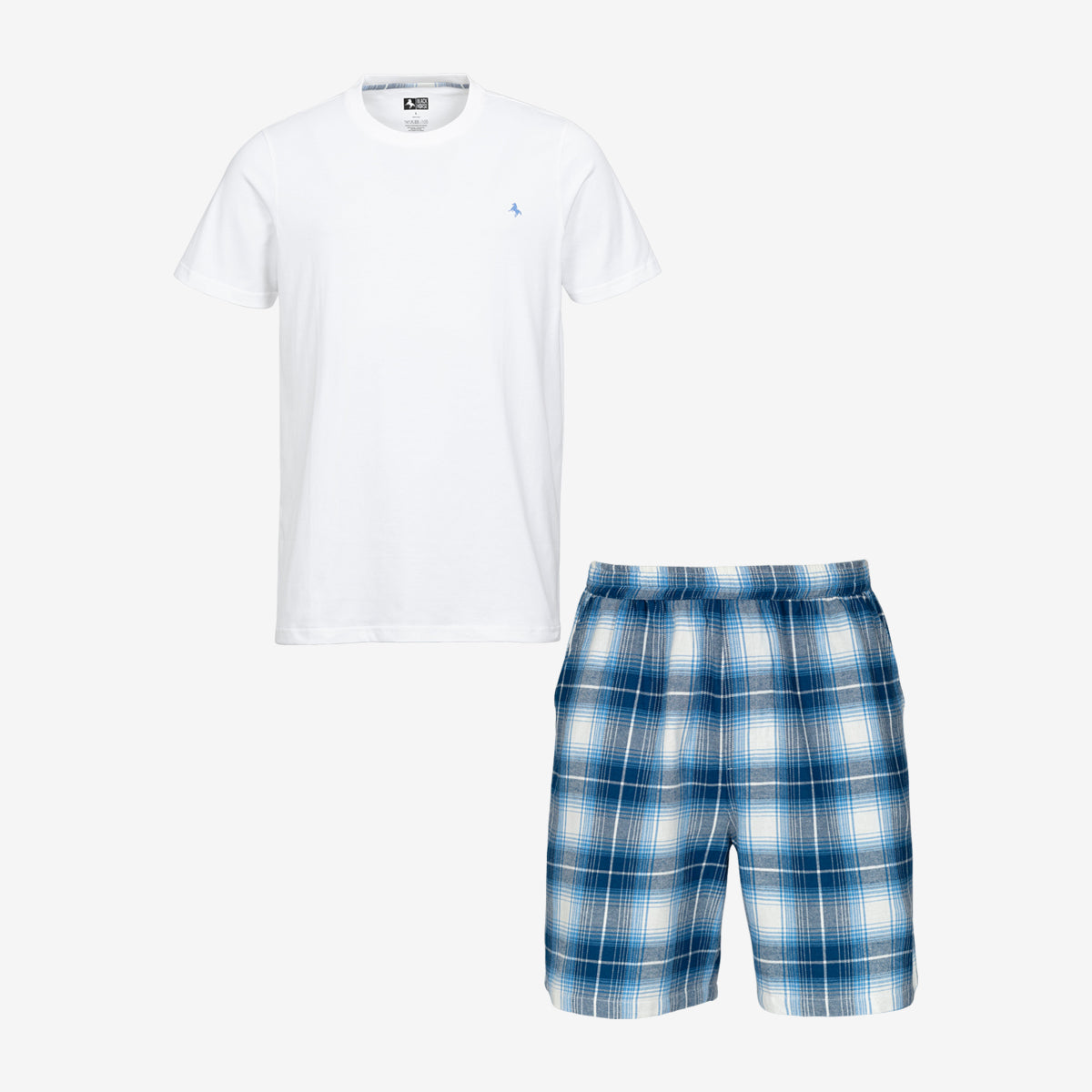 Tuotekuva Shortsipyjama flanelli navy white check